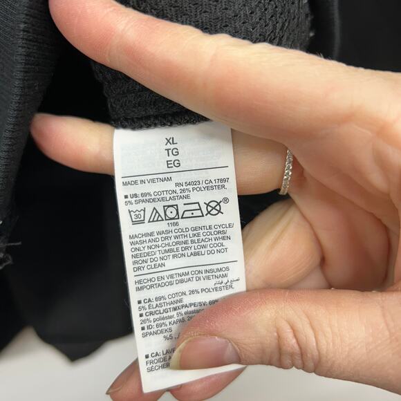 Old Navy Active Dynamic Fleece Zip Up Sweatshirt Hoodie XL Black Athleisure - Picture 7 of 7